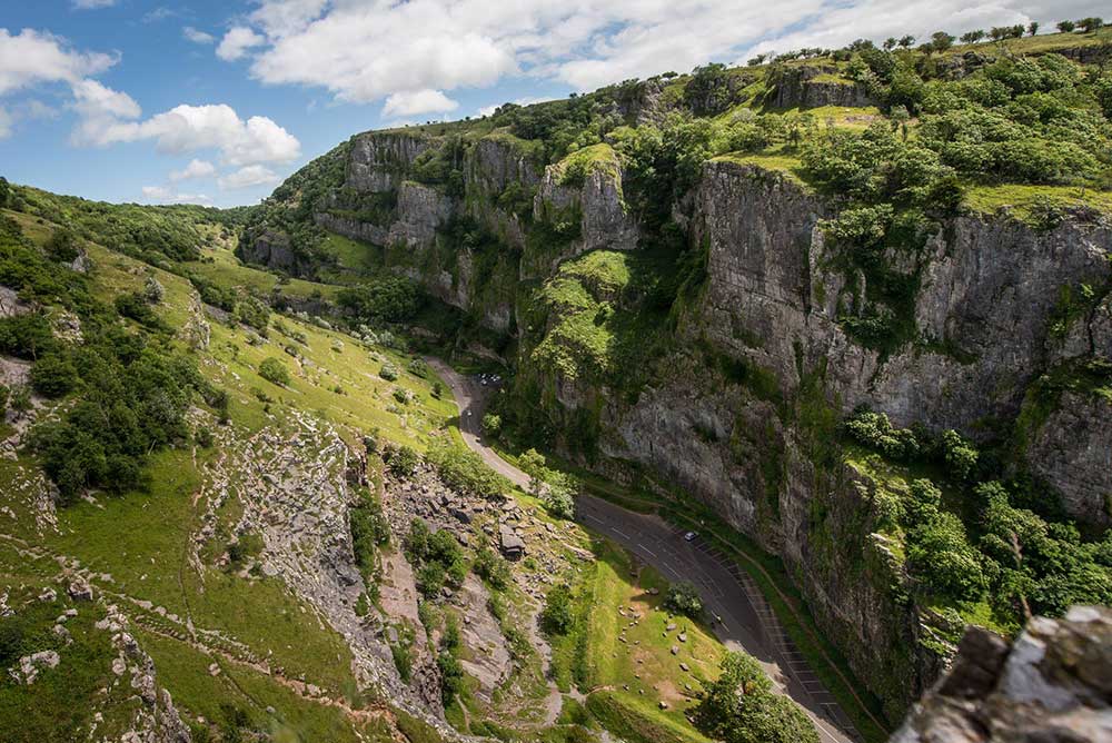 Cheddar Gorge in Somerset