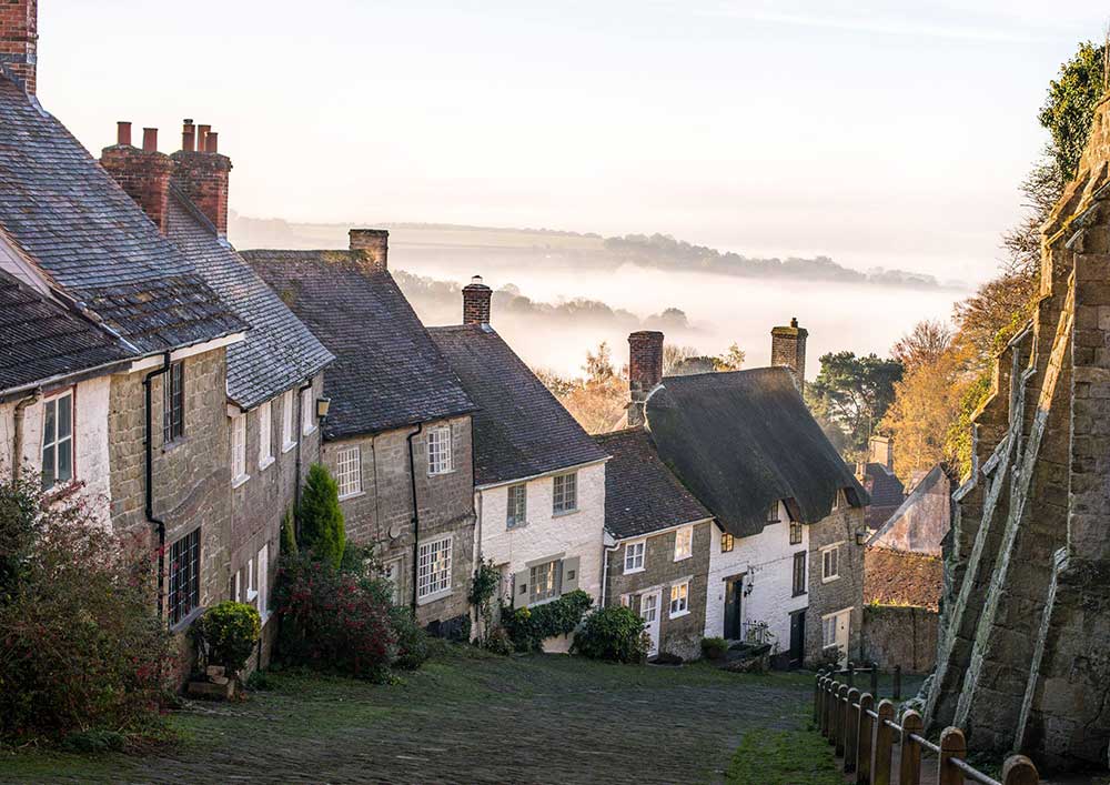 Shaftesbury English cottages in Dorset